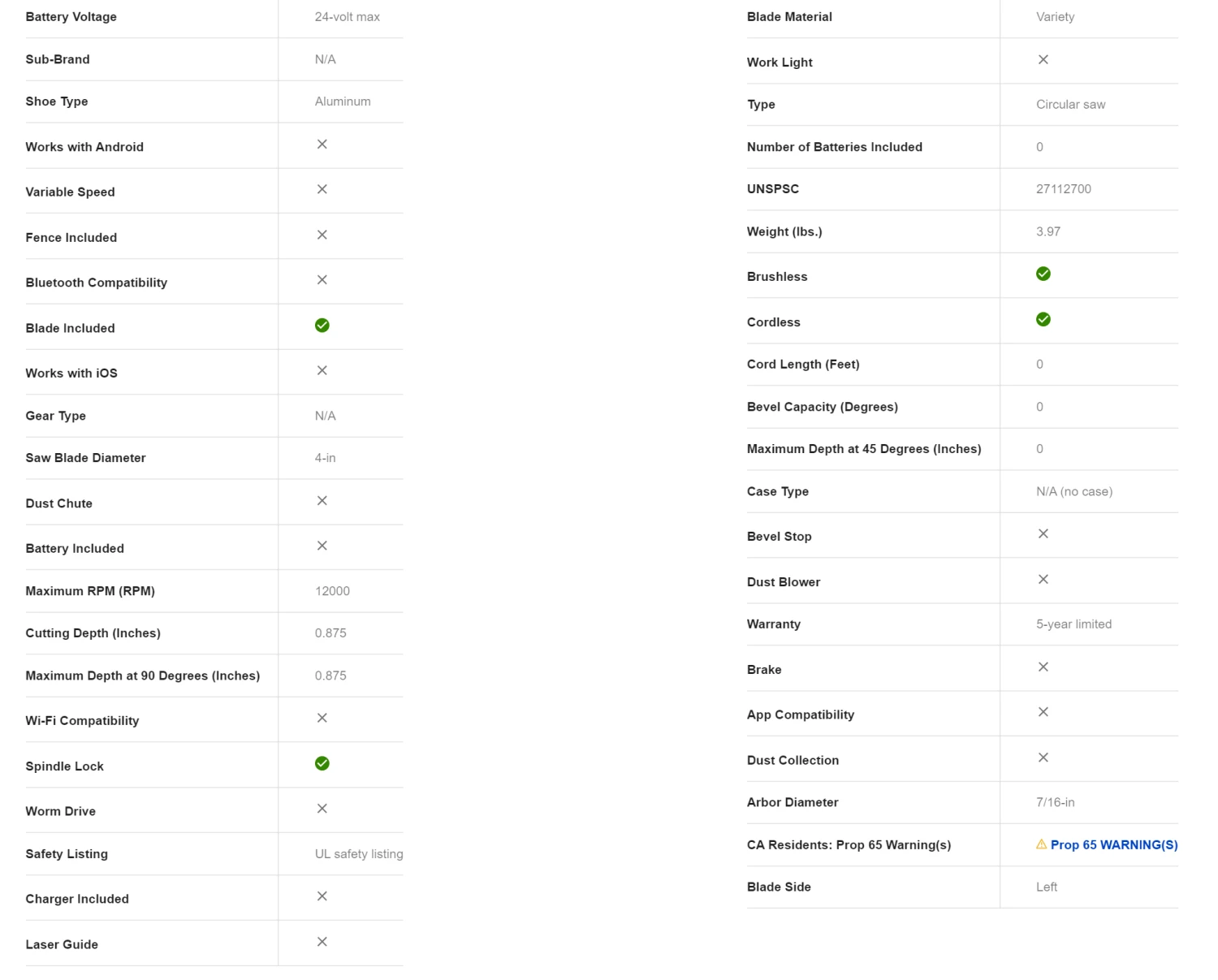 Kobalt KMC 124B-03 24-Volt Max 4-in Brushless Cordless Circular Saw 11 Kobalt KMC 124B-03 24-Volt Max 4-in Brushless Cordless Circular Saw - Image 9