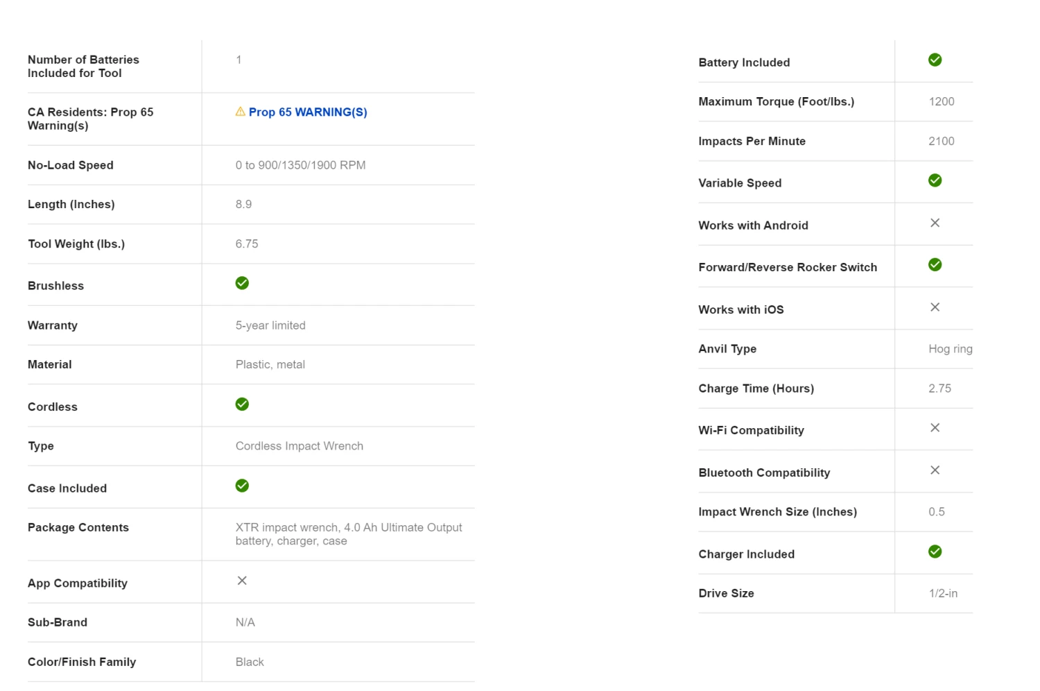 Kobalt KXIW 1424A-03 24-Volt XTR Variable Speed Brushless 1/2-in Drive Cordless Impact Wrench (1-Battery Included) 15 Kobalt KXIW 1424A-03 24-Volt XTR Variable Speed Brushless 1/2-in Drive Cordless Impact Wrench (1-Battery Included) - Image 13