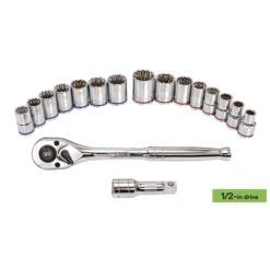 Kobalt Standard (SAE) And Metric Polished Chrome Mechanic's Tool Set With Tool Case - 127-Piece -Kobalt Shop 14195530e L