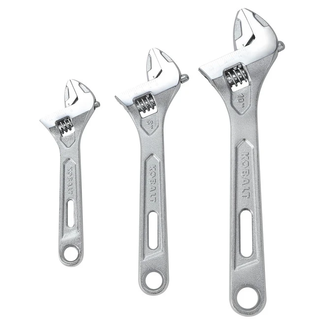 Kobalt Standard Wrench Set - SAE 3 Pieces Polished Chrome 3 Kobalt Standard Wrench Set - SAE 3 Pieces Polished Chrome