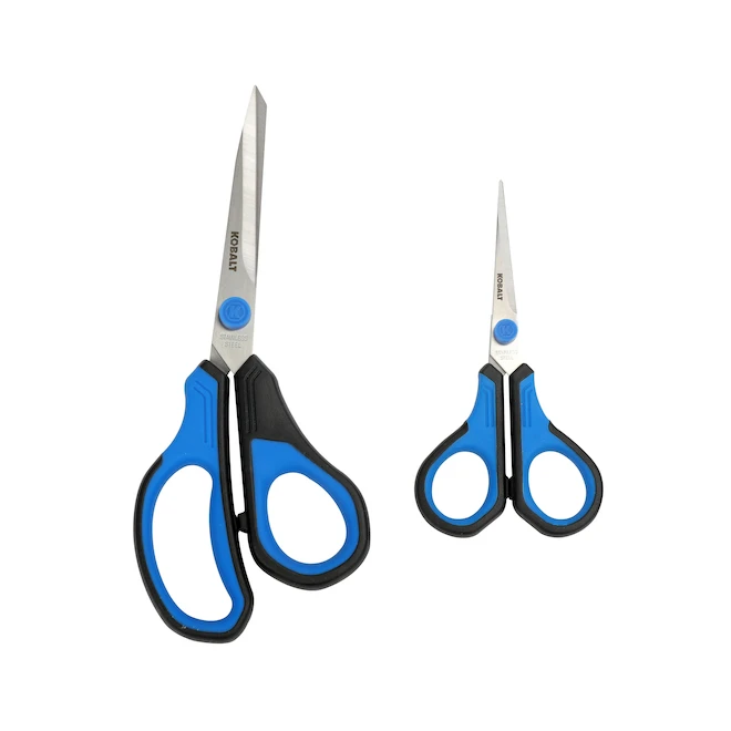 Kobalt Steel Scissor Set Of 2 - Black And Blue 3 Kobalt Steel Scissor Set Of 2 - Black And Blue