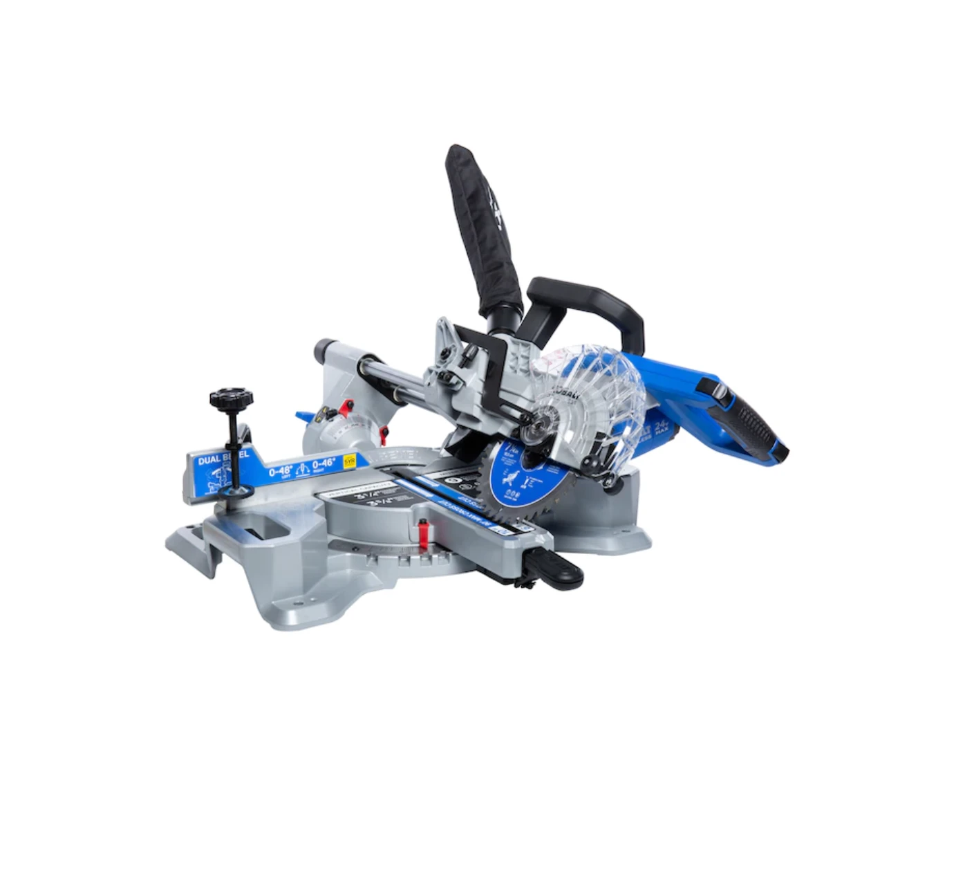 Kobalt KMS 0724B-03 7-1/4-in-Amp 24-volt Max Dual Bevel Sliding Compound Cordless Miter Saw 5 Kobalt KMS 0724B-03 7-1/4-in-Amp 24-volt Max Dual Bevel Sliding Compound Cordless Miter Saw - Image 4