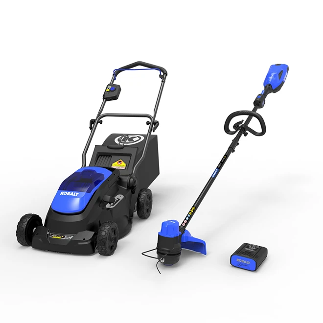 Kobalt 2-Piece - 40V Cordless Lawn Mower String Trimmer Combo Kit 3 Kobalt 2-Piece - 40V Cordless Lawn Mower String Trimmer Combo Kit