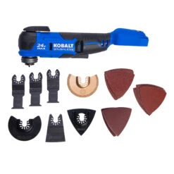 Kobalt 24-Volt Max 18-Piece Cordless Brushless Oscillating Tool Kit - Bare Tool Without Battery 9 Kobalt 24-Volt Max 18-Piece Cordless Brushless Oscillating Tool Kit - Bare Tool Without Battery -Kobalt Shop 32165052c L