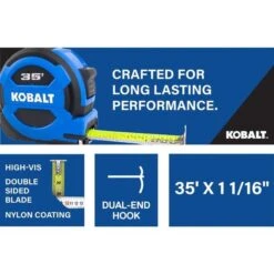 Kobalt 35-ft Blue Self-Locking Measuring Tape -Kobalt Shop 32435014da L