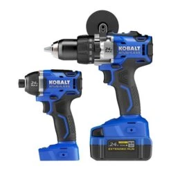 Kobalt 24-V Max Cordless Tools Combo - Drill-Driver And Impact Driver - Brushless Motor With Battery And Charger -Kobalt Shop 45595020b L