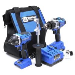 Kobalt 24-V Max Cordless Tools Combo - Drill-Driver And Impact Driver - Brushless Motor With Battery And Charger -Kobalt Shop 45595020c L