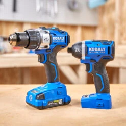Kobalt 24-V Max Cordless Tools Combo - Drill-Driver And Impact Driver - Brushless Motor With Battery And Charger -Kobalt Shop 45595020e L
