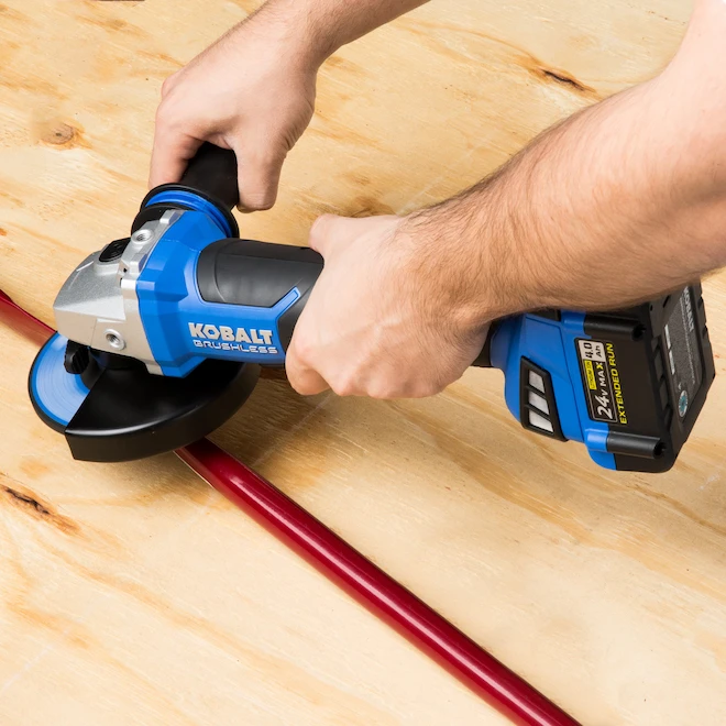 Kobalt 24 V Max Cordless Angle Grinder - Black And Blue - 5/8-in Diameter Arbor - Bare Tool Without Battery 3 Kobalt 24 V Max Cordless Angle Grinder - Black And Blue - 5/8-in Diameter Arbor - Bare Tool Without Battery