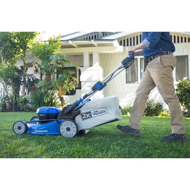 Kobalt 2x24-Volt (48-Volt Total) Brushless 20-in Self-Propelled Cordless Electric Lawn Mower 5 Ah 4 Kobalt 2x24-Volt (48-Volt Total) Brushless 20-in Self-Propelled Cordless Electric Lawn Mower 5 Ah - Image 2