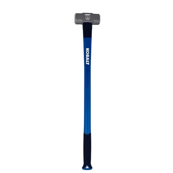 Kobalt Tempered High Carbon Steel And Fibreglass Sledge Hammer - 8-lbs - Black And Blue 3 Kobalt Tempered High Carbon Steel And Fibreglass Sledge Hammer - 8-lbs - Black And Blue