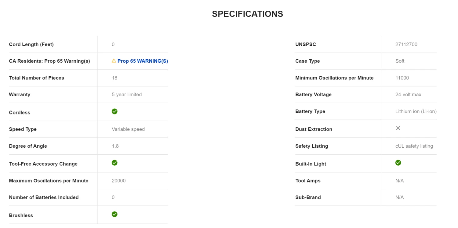 Kobalt KMT 124B-03 18-Piece Brushless 24-volt Max Variable Speed Oscillating Multi-Tool Kit With Soft Case 13 Kobalt KMT 124B-03 18-Piece Brushless 24-volt Max Variable Speed Oscillating Multi-Tool Kit With Soft Case - Image 11
