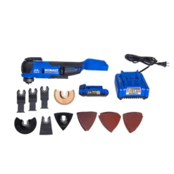 Kobalt KMT 2624A-03 17-Piece Brushless 24-volt Max Variable Speed Oscillating Multi-Tool Kit With Soft Case (1-Battery Included)